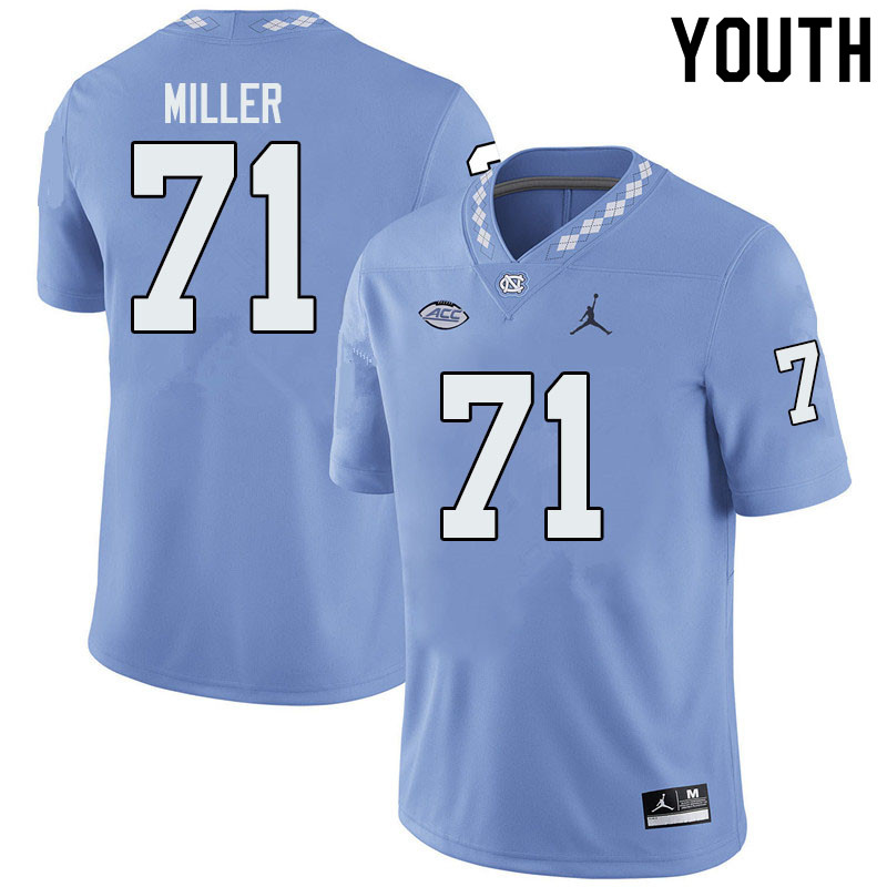 Jordan Brand Youth #71 Triston Miller North Carolina Tar Heels College Football Jerseys Sale-Blue